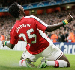 Adebayor from his happier Arsenal days
